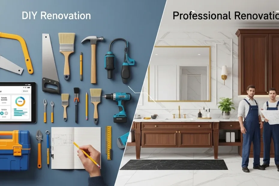 DIY vs professional renovation costs