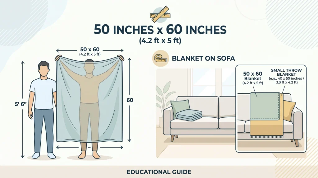 50 x 60 blanket size in feet