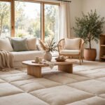 Soft cushion flooring in a bright, comfortable living room